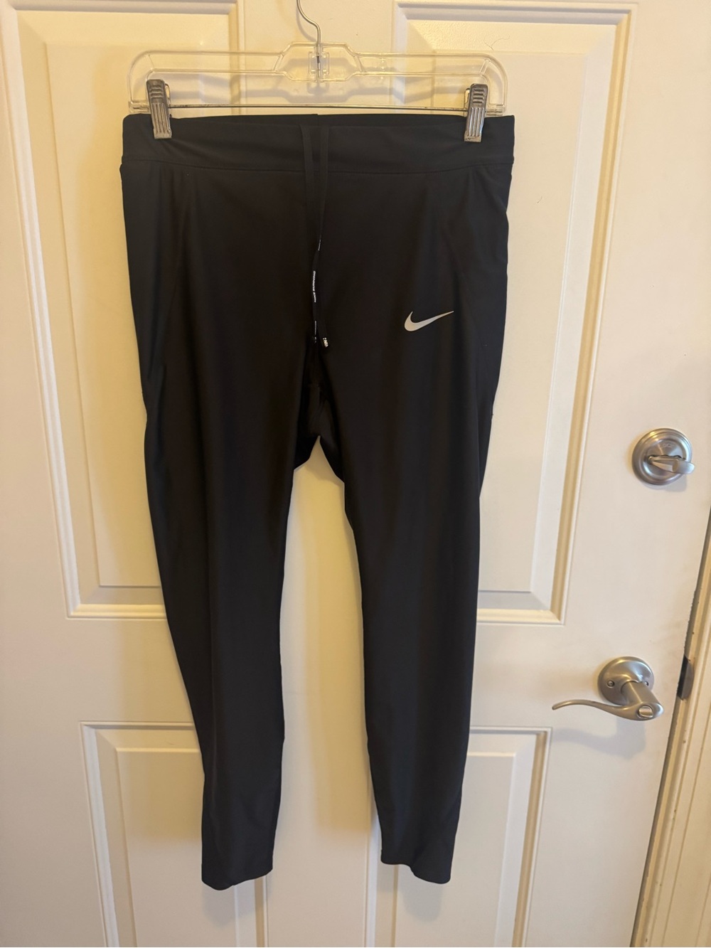 Nike Black Leggings with Silver Swoosh